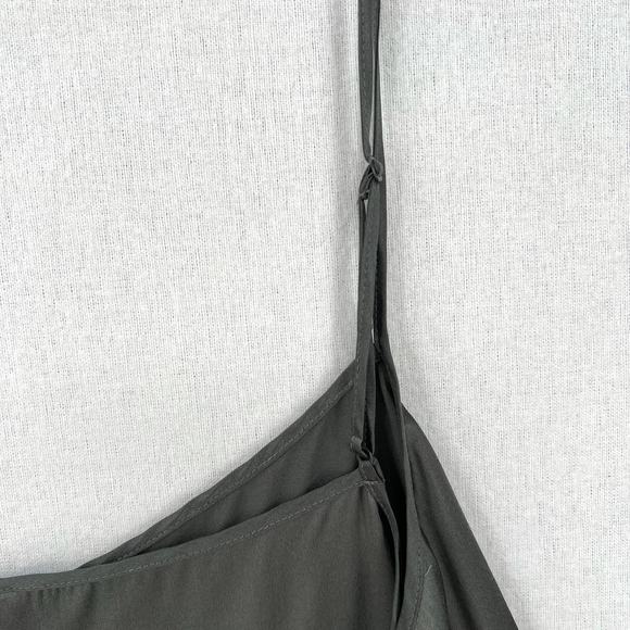 SKIMS Stretch Silk Crop Sleep Cami Tank Womens 2X Gunmetal Gray Spaghetti Strap - Picture 8 of 12